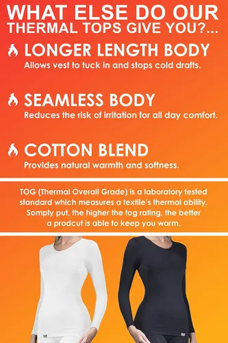 Vista 5 de Ropa interior térmica cálida de invierno para mujer