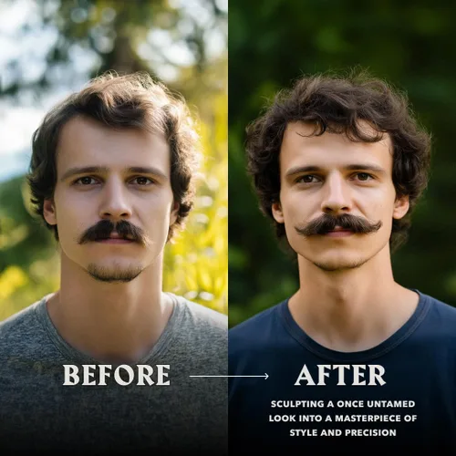 Vista 7 de Striking Viking Cera para bigote para hombres con peine – 2 onzas, sándalo – Cera de sujeción fuerte con peine de bigote antiestático para un aseo