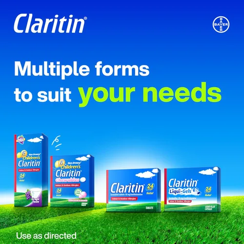 Vista 13 de Claritin Medicamento para la alergia para adultos, pastillas de loratadina sin somnolencia de 10 mg de 24 horas, antihistamínico, 30 tabletas + 1
