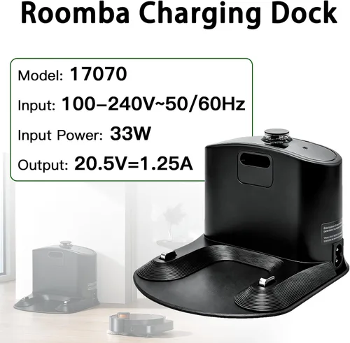 Vista 2 de Para cargador Roomba, base de cargador Roomba, base de carga, repuesto para estación de acoplamiento Roomba e5 e6 i1 i3 i4 i6 i7 i8 500 600 700 800