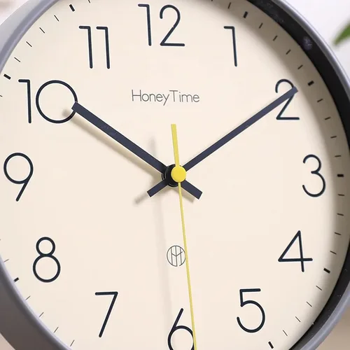Vista 3 de HASMI Reloj despertador analógico, reloj despertador redondo de 6 pulgadas sin tictac, funciona con pilas, reloj despertador súper silencioso, 1