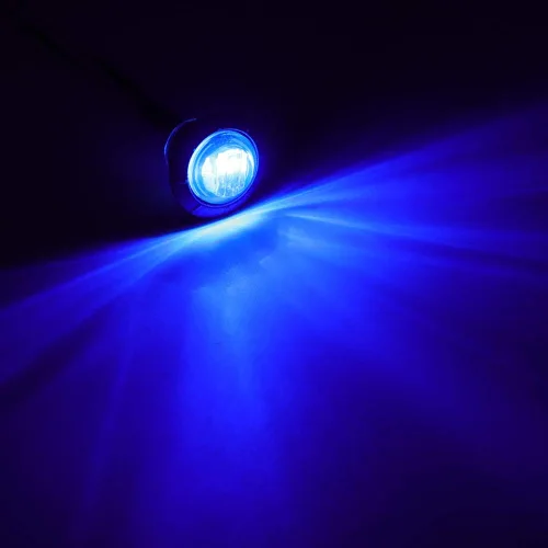 Vista 7 de TMH 100 luces indicadoras laterales redondas de 3/4 pulgadas de 3/4 pulgadas, 3 LED, 12 V CC (azul (100 unidades)