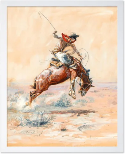 Vista 66 de Poster Master Póster vintage de The Lookout, estampado retro de vaquero, arte occidental, arte del salvaje oeste, arte de equitación, regalo