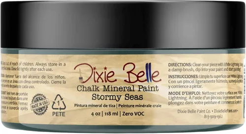 Vista 165 de Pintura para muebles con acabado de tiza Dixie Belle Paint Company - Amatista (4oz) - Pintura mineral de tiza chic púrpura profundo mate