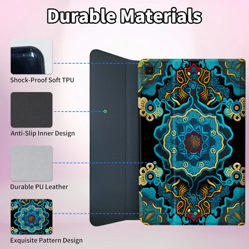Vista 6 de Para Samsung Galaxy Tab S6 Lite Funda 2022/2020 Teclado Inalámbrico Desmontable Y Cubierta De Soporte De Cuero PU Funda Protectora Para Samsung