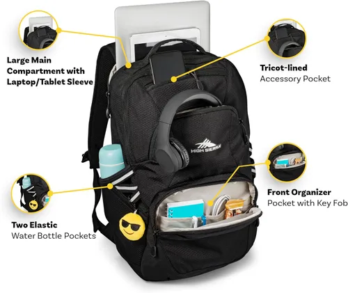 Vista 6 de High Sierra Mochila Swoop Sg, Plateado combinado, Mochila Swoop Sg
