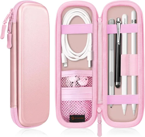 Vista 25 de Fintie - Funda de piel sintética para Apple Pencil Pro, USB-C/1ª/2ª generación Lightweight Protective Bag, Anti-Scratch, Fits Pen, USB Cable &