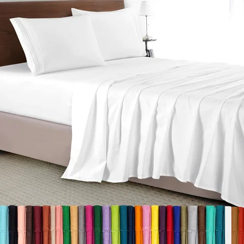 Vista 13 de Elegant Comfort - Juego de sábanas de lujo de 4 piezas - Ropa de cama de lujo de 1500 hilos, calidad de hotel prémium, microfibra, resistente a