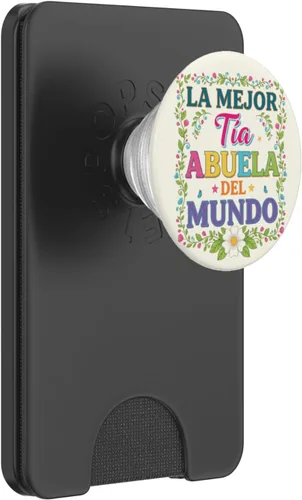 Vista 8 de Great Aunt La Mejor Tia Abuela Del Mundo Floral PopSockets Adhesive PopGrip