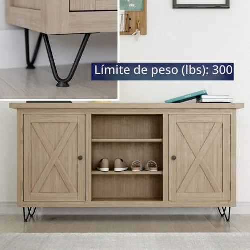 Vista 7 de SMARTSTANDARD Patas de muebles de horquilla de alta resistencia de 4 Negro