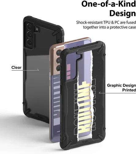 Vista 3 de Ringke Diseño Fusion-X compatible con Galaxy S21, diseño de carcasas resistentes - Rutina