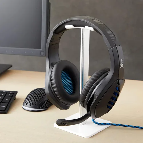 Vista 2 de Auriculares profesionales con cable para juegos compatibles con Windows, macOS, Playstation, PS Vita, PSP, Xbox, Nintendo Switch y 3DS, Android e