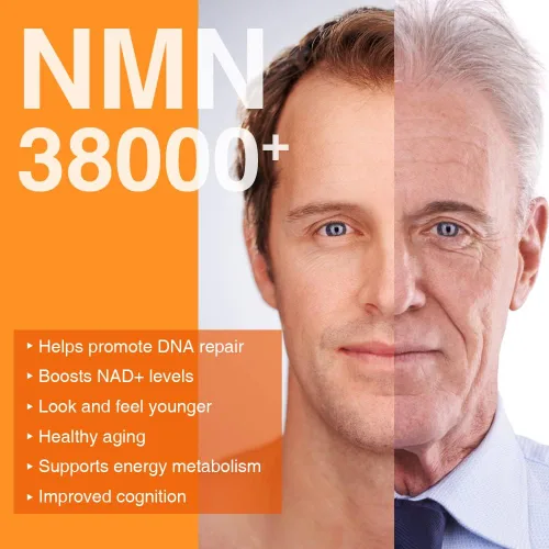 Vista 3 de Lovita NMN 38000+, suplemento NMN con resveratrol, mononucleótido de nicotinamida de 635 mg por cápsula, alta absorción y forma estabilizada, pureza