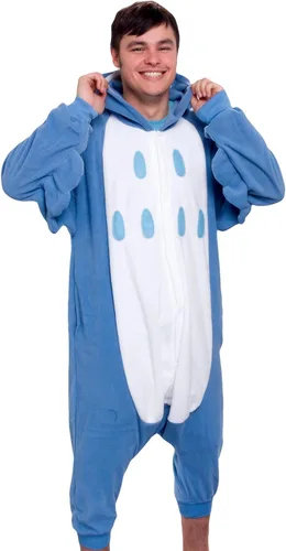 Vista 2 de Adult Onesie Halloween Costume - Animal and Sea Creature - Plush One Piece Cosplay Suit for Adults, Women and Men FUNZIEZ!