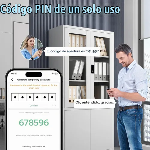 Vista 6 de Eseesmart Cerradura inteligente para gabinete, magnética digital electrónica RFID sin llave, Bluetooth, seguridad infantil, a prueba de bebés