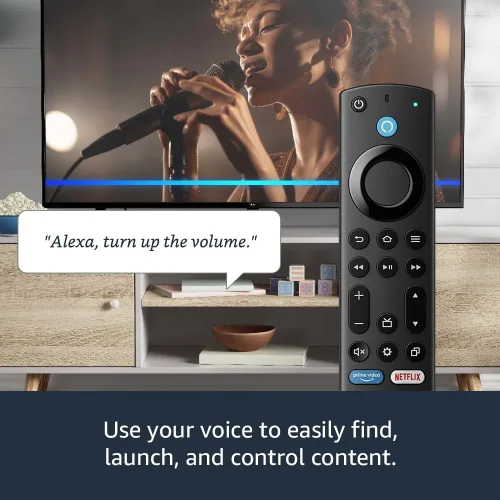 Vista 3 de Control remoto por voz Amazon de Fire TV Alexa Enhanced (último modelo), requiere un dispositivo Amazon Fire TV compatible