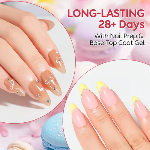 Vista 3 de AIMEILI Juego de esmaltes de uñas de gel nude – 12 colores sin hema, gelatina neutra, rosa, blanco lechoso, efecto transparente, manicura