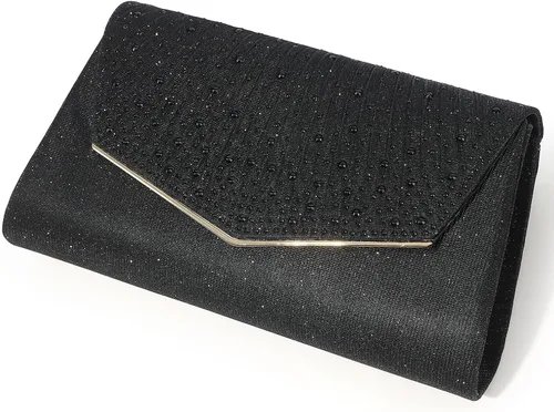 Vista 8 de DETARA Bolsos de noche para mujer, con lentejuelas con purpurina, monederos de mano para mujer, de cristal brillante, falp, formal, boda, fiesta