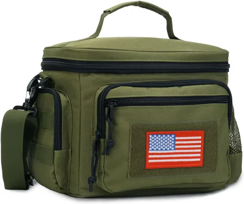 Vista 9 de ATRIPACK Lonchera táctica para hombres, bolsa de almuerzo táctica Molle con correas a prueba de fugas, aislada, para mujeres, comida para adultos