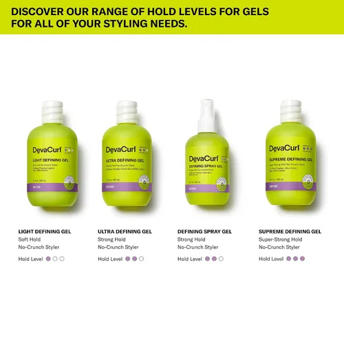 Vista 5 de DevaCurl Gel Ultra Defining Strong Hold No-Crunch Styler Fórmula no descamada Antiadherente