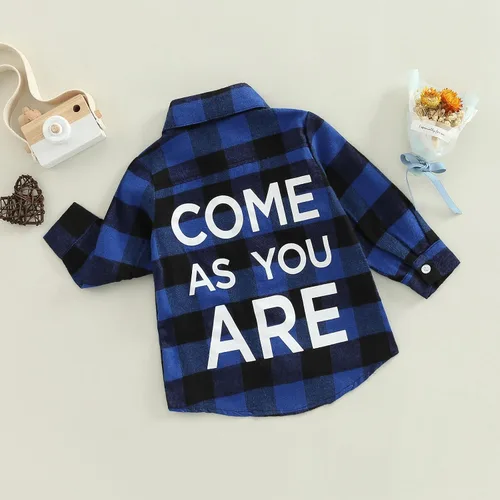 Vista 7 de Camisas de franela con botones y botones para bebé y niña, para otoño e invierno