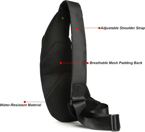 Vista 4 de NICGID Mochilas tipo bandolera, bolsa de pecho con bandolera, bolsas cruzadas de hombro para hombres y mujeres, viajes al aire libre Outdoor Travel