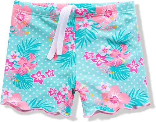 Vista 5 de TFJH E Traje de baño de dos piezas para niñas con estampado de puntos de mariposa UPF 50+ UV 3-10Y