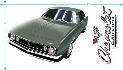 Vista 3 de Popfunk Camiseta clásica para coche Chevy Camaro 1967