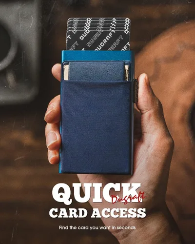 Vista 16 de DUGRAFT Tarjetero para tarjetas de crédito con bolsillo para dinero, minimalista, delgado, de aluminio, de metal, para hombres, con bloqueo RFID