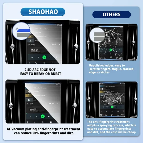 Vista 4 de SHAOHAO Protector de pantalla para Volvo XC90 2022 2023 2024, protector de pantalla de coche para Volvo V90 XC90 2017 2018 2019 2020 2021 2022 2023