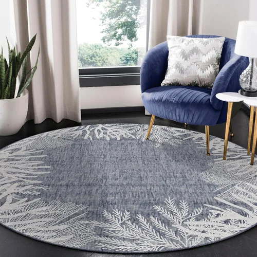 Vista 15 de Liora Manne Carmel - Alfombra decorativa de mezcla sintética para interiores y exteriores, de bajo perfil, contemporánea, decoración de peces Agua
