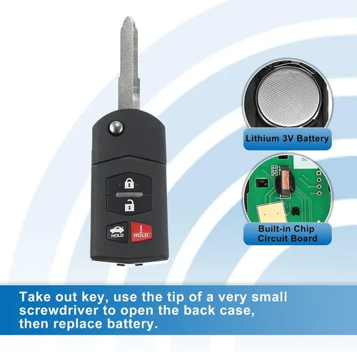 Vista 4 de X AUTOHAUX 2 unids 315MHz BGBX1T478SKE125-01 Reemplazo sin llave remoto de entrada remoto para Mazda 3 Seden 10-13 para Mazda 6 10-13 MX-5 Miata