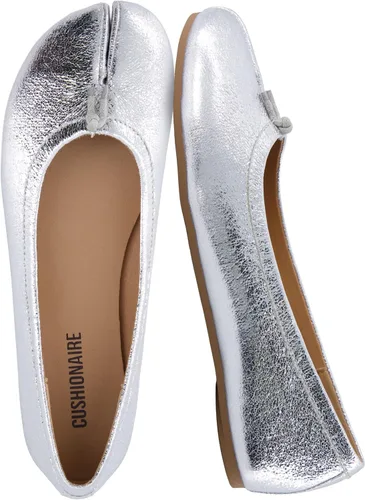 Vista 11 de CUSHIONAIRE Maki Tabi - Zapatos planos para mujer, con puntera dividida, suela flexible y plantilla acolchada Negro