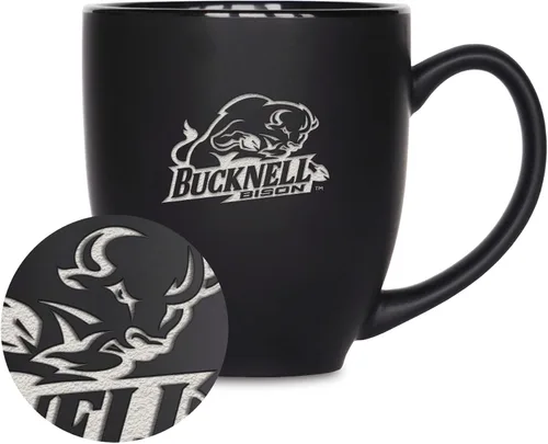 Vista 139 de Rico Industries - Taza de cerámica mate negra con grabado láser estándar de 15oz para NCAA (escuelas T & U) - Para bebidas calientes o frías