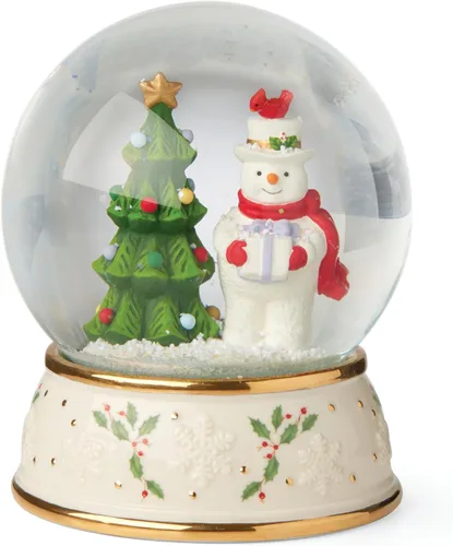 Vista 9 de Lenox 896362 Tarro de galletas de muñeco de nieve Happy Holly Days, decoración de Navidad y festividades