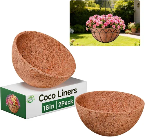 Vista 19 de Halatool Paquete de 2 revestimientos de coco de 12 pulgadas para cestas