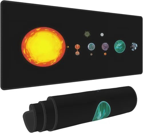 Vista 16 de Space Universe Outer Wilds - Alfombrilla de mouse para juegos, grande, extendida, para computadora, teclado y escritorio completo