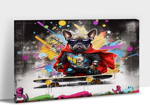 Vista 26 de ANRUOXI Arte de Pared de Graffiti, Impresión de Lienzo de Astronauta Espacial de Graffiti para Decoración de Pared, Impresiones de Arte Modernas