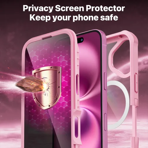 Vista 130 de CENHUFO Funda de privacidad para iPhone 11 Pro, funda de cuerpo completo con protector de pantalla de privacidad de vidrio templado 9H integrado