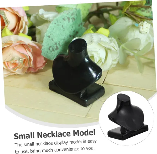 Vista 3 de Cabilock Mini soporte para collar para muñecas, 20 piezas, casa de juegos, modelos de collar en miniatura, accesorios de joyería