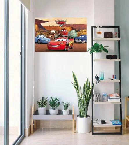 Vista 4 de Cars Pyramid International - Póster (24.0 x 36.0 in), diseño de madera, multicolor Premium