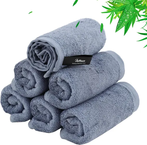 Vista 14 de Paquete de 12 paños de lavado, toallas faciales súper suaves y agradables a la piel para pieles sensibles, paños pequeños de 10 x 10 pulgadas, paños