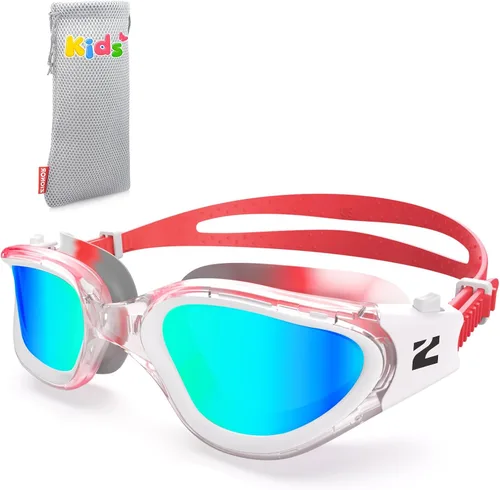 Vista 12 de ZIONOR G1MINI MIX - Gafas de natación para niños, con bloques de color, polarizados, sin fugas, antiniebla, para niños (3-14)