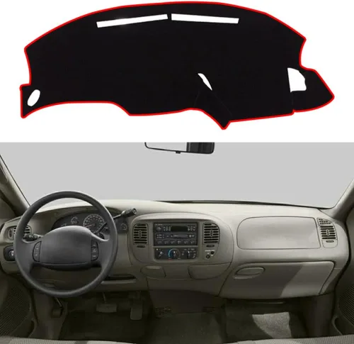 Vista 8 de Funda para salpicadero, tapete para salpicadero, almohadilla para salpicadero, alfombra para salpicadero, ajuste personalizado para Ford F150 F-150