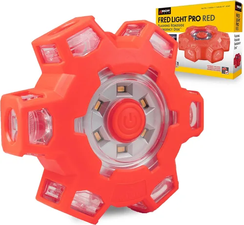 Vista 16 de WAGAN Fred Disco de luces LED parpadeantes para emergencia en carretera, paquete de de 3, Rojo