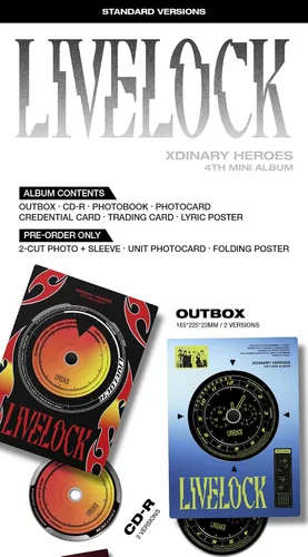 Vista 2 de Xdinary Heroes - Livelock 4th Mini álbum+Beneficio de preventa (2 vers. Set)