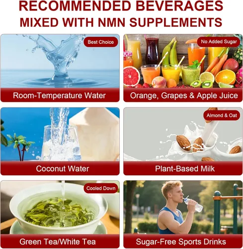 Vista 2 de Suplemento NMN 30,000 mg contiene TMG, resveratrol, NR-ribosa y PQQ adecuado para hombres y mujeres NAD+ natural antienvejecimiento, energía