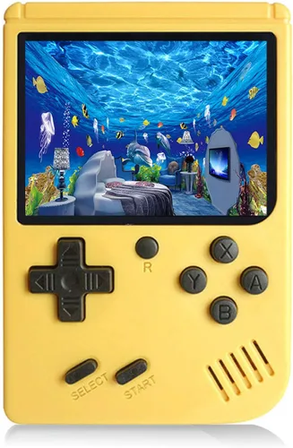 Vista 7 de Consola de juegos de mano para niños y adultos retro, 168 juegos clásicos de 8 bits, juegos de video de pantalla de 3 pulgadas con cable AV en TV.