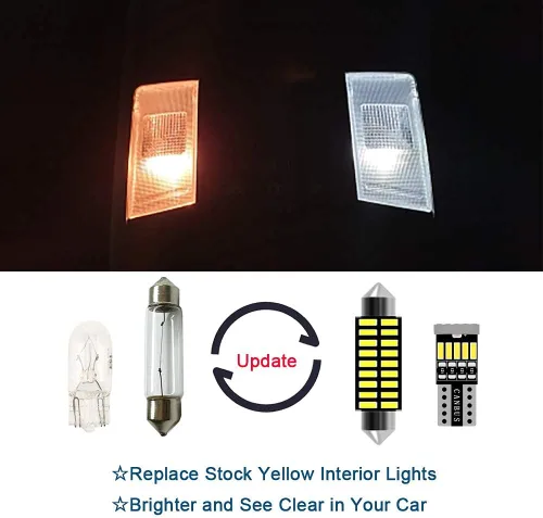 Vista 2 de AWALITED Kit de 14 luces LED interiores Chevy Tahoe/Suburban, 6500K, reemplazo directo para modelos 2007-2014