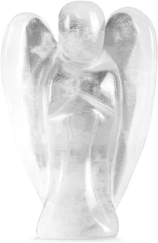 Vista 12 de Artistone Estatuas y figuras de ángel de cristal de amatista, bolsillo de gemas talladas, piedra curativa de ángel de la guarda, regalos
